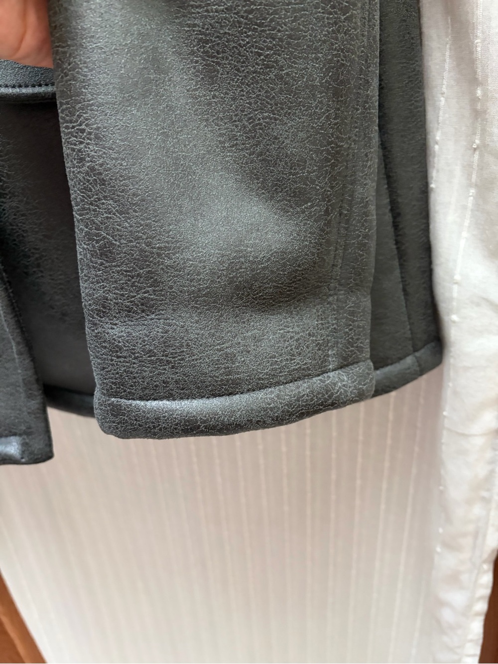 ZARA Oversized fit Faux Shearling Lined Double Breasted Faux Suede Jacket Coat - Picture 11 of 16